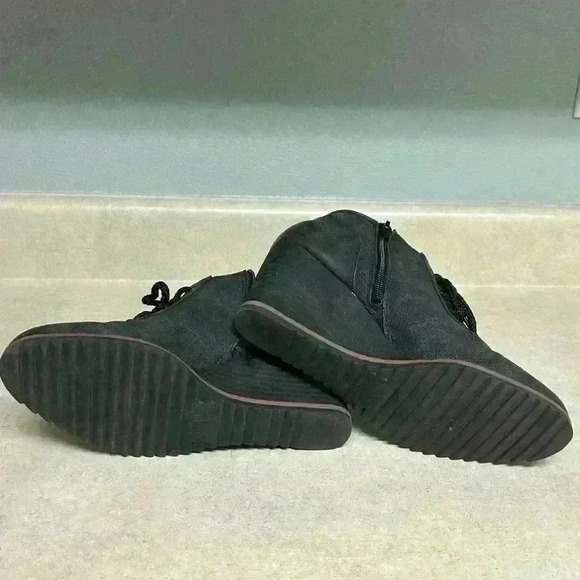 SOUL Naturalizer wedge zip up booties slate‎ gray size 8.5 - Picture 3 of 5